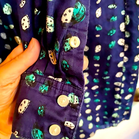 Gap Shirt Dress with Cute Bug Beetle Pattern - Picture 5 of 6